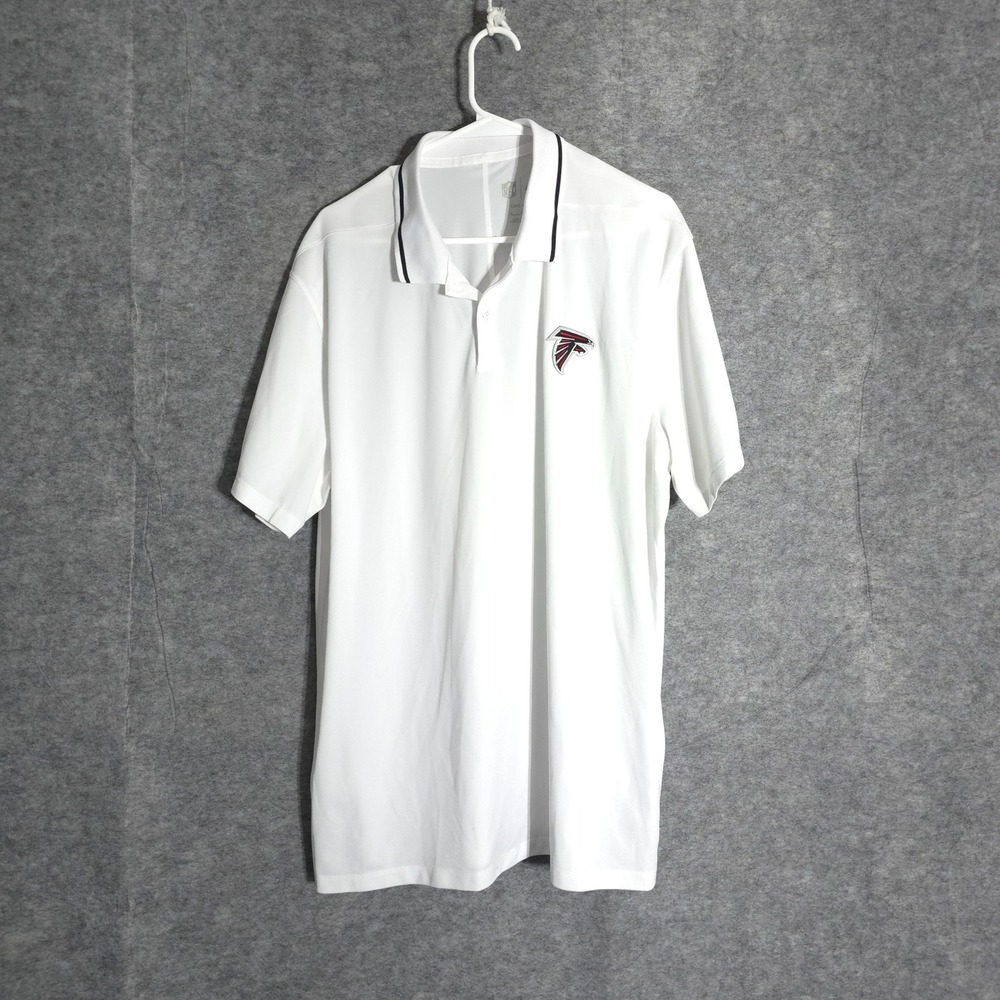 Nike‎ Atlanta Falcons NFL Mens XL White Dri-FIT Polo Shirt 00M3-100 Embroidered
